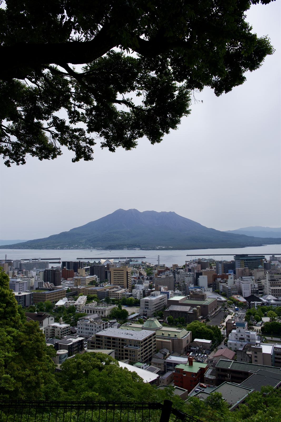 Sakurajima volcano across the bay, Kagoshima
