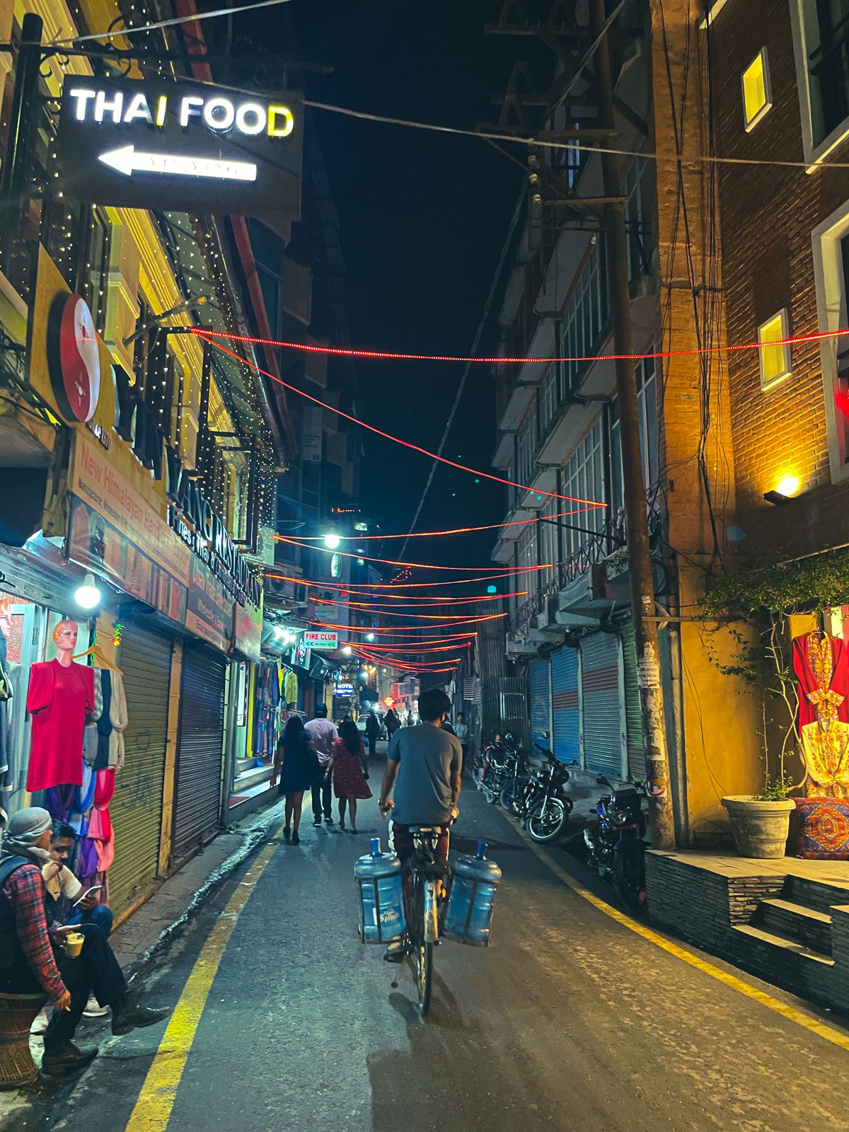Night street in Thamel, Kathmandu