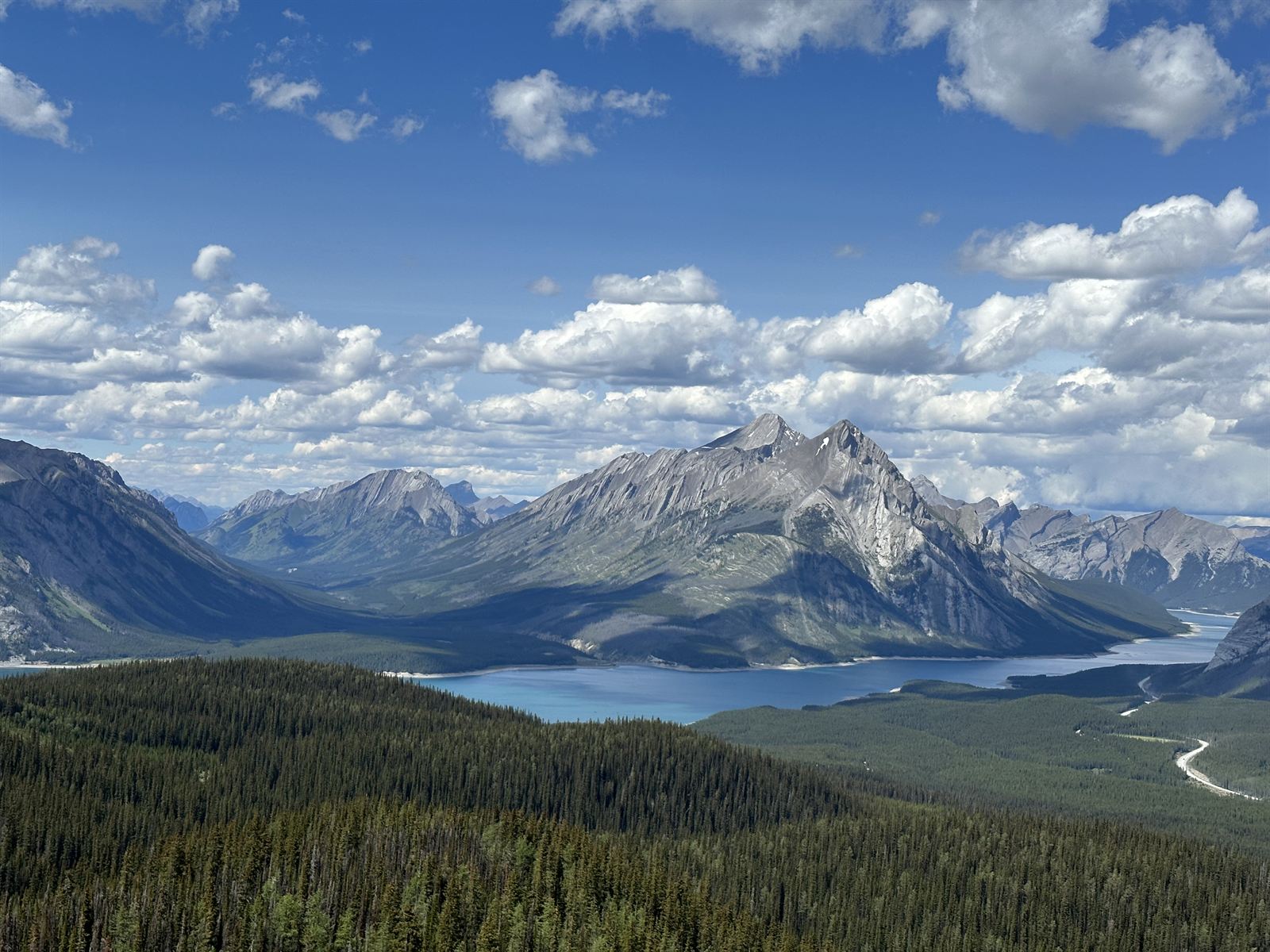 Mountain lake and peaks, Kananaskis